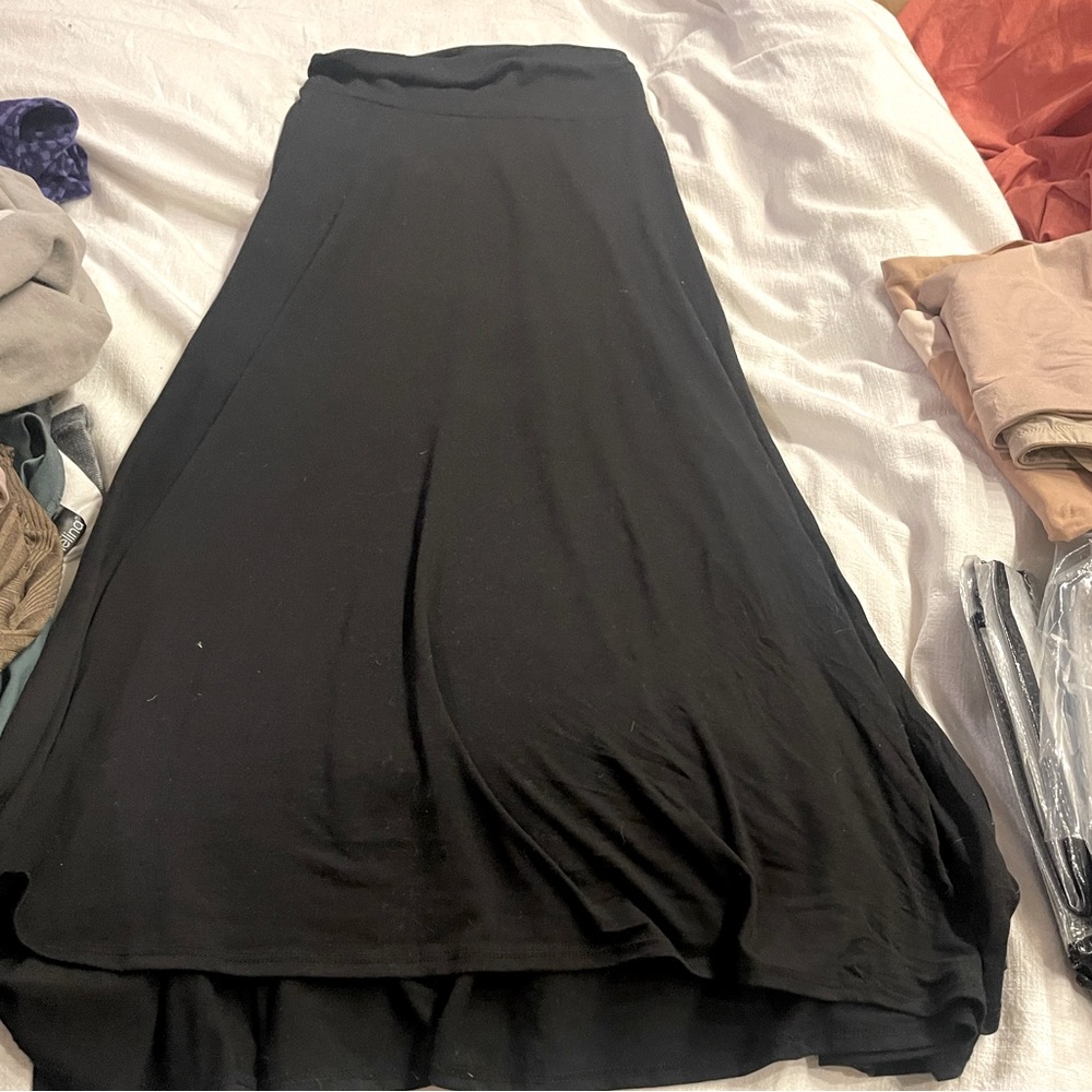 NWOT. Black lularoe maxi skirt.